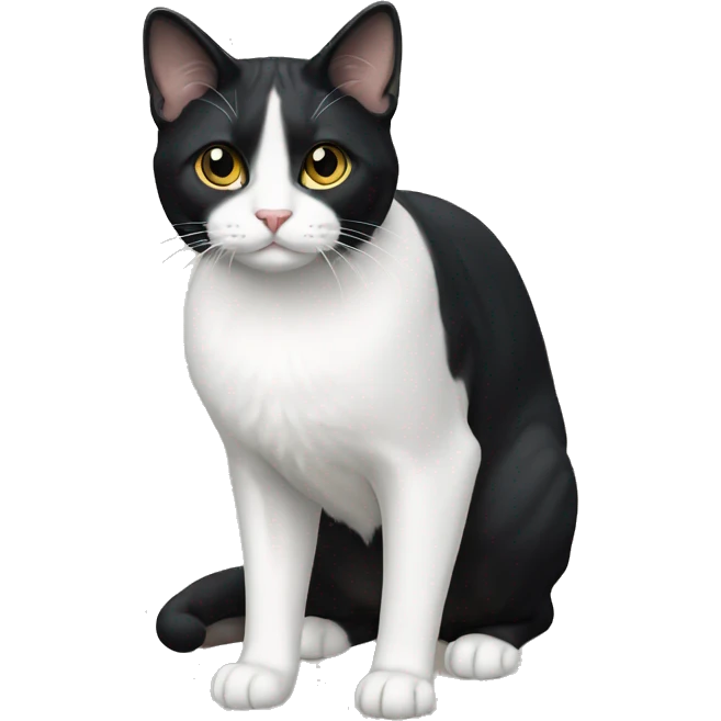 Tuxedo Cat Breed Full Body emoji