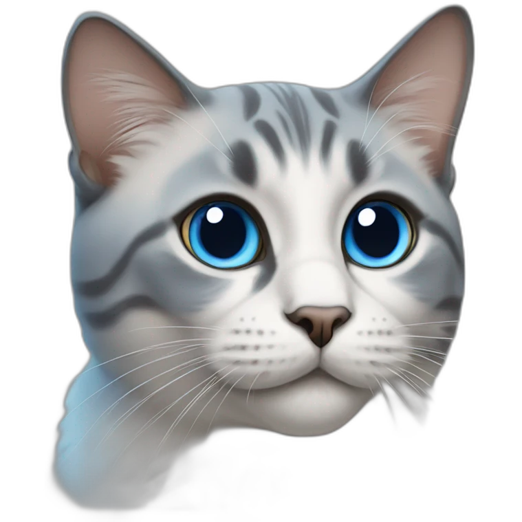 half-scottish, half-british, blue eyed cat emoji
