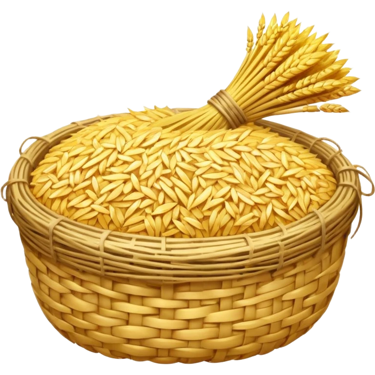 bundle of rice straw, simple, clear, no text emoji
