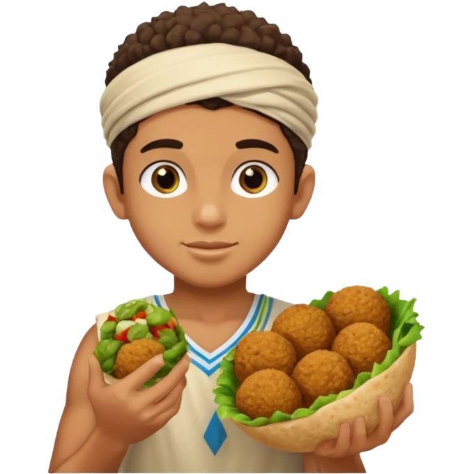make me an egyptian boy with falafel emoji