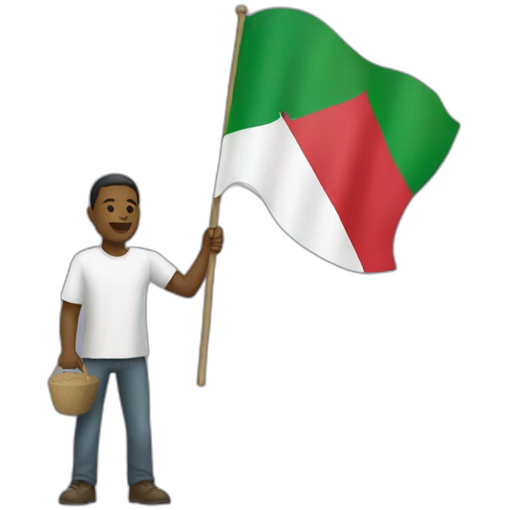 white men holding sudan flag emoji