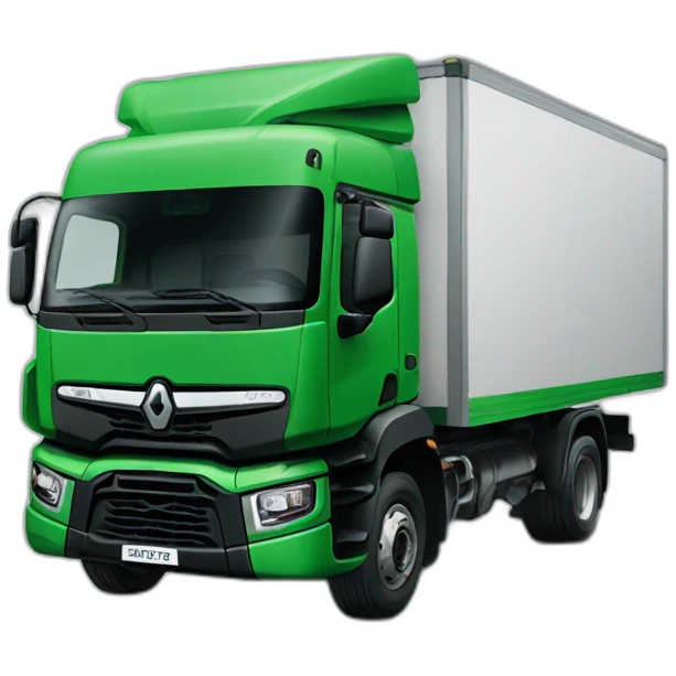 Green Renault truck emoji