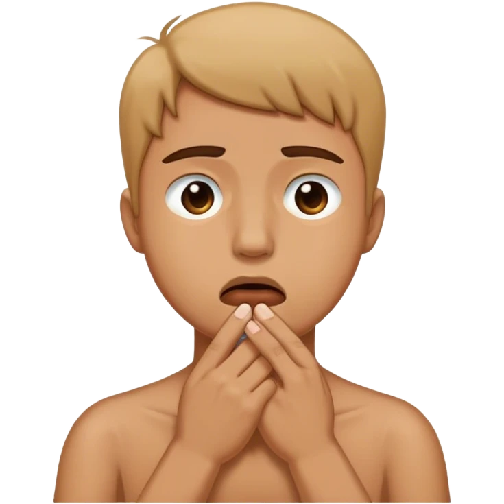 holding your throat sad face emoji