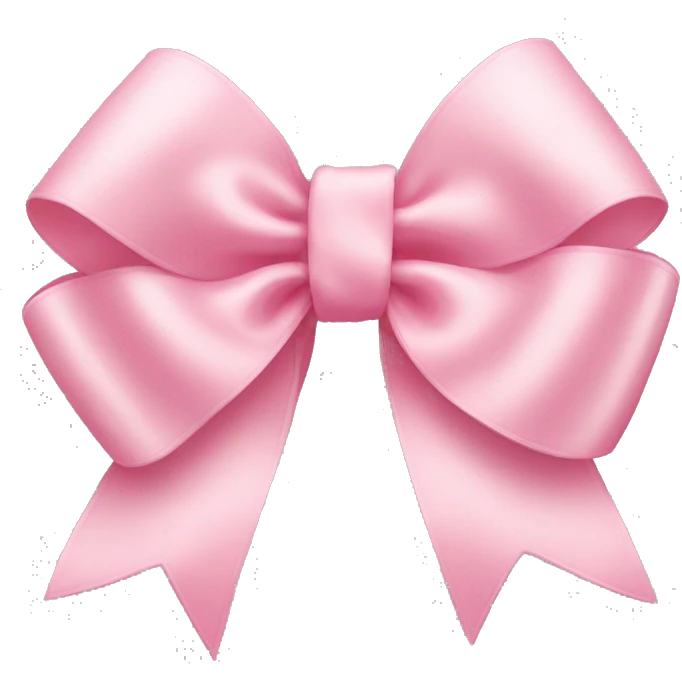 light pink ribbon bow emoji