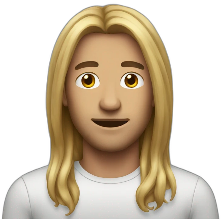man long hair emoji