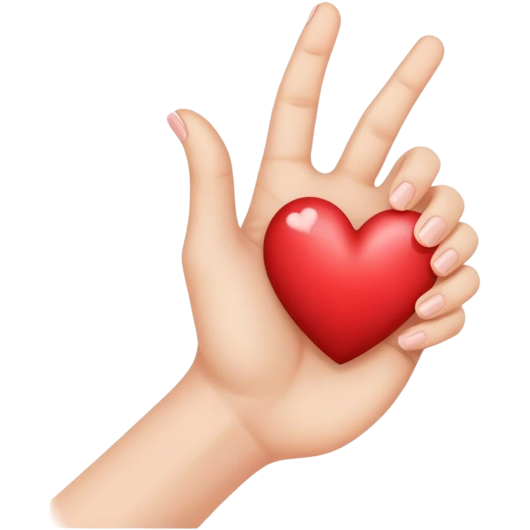 heart hand emoji