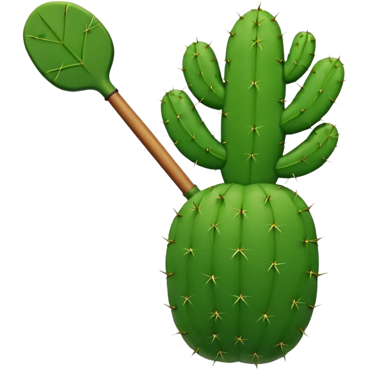 Create a single emoji of a Mexican edible nopal cactus, without thorns or spines. It should look like the smooth, green paddles of a nopal ready to be cooked or eaten in Mexico. No flowers, no pot, no desert background — just one clean, bright green, soft nopal paddle. Minimalistic emoji style. emoji