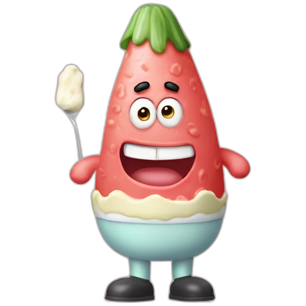 patrick star holding mayonaise emoji