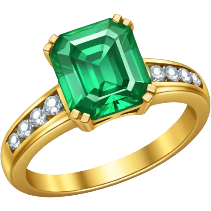 glitter esmerald diamond married ring emoji