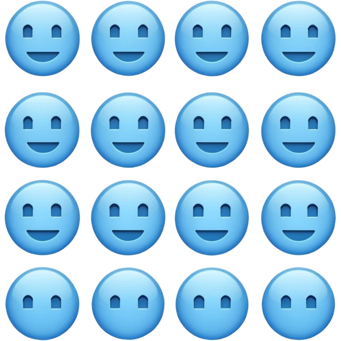 Pastel blue icons emoji