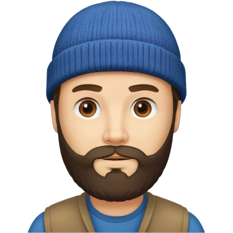 bearded man in beanie emoji
