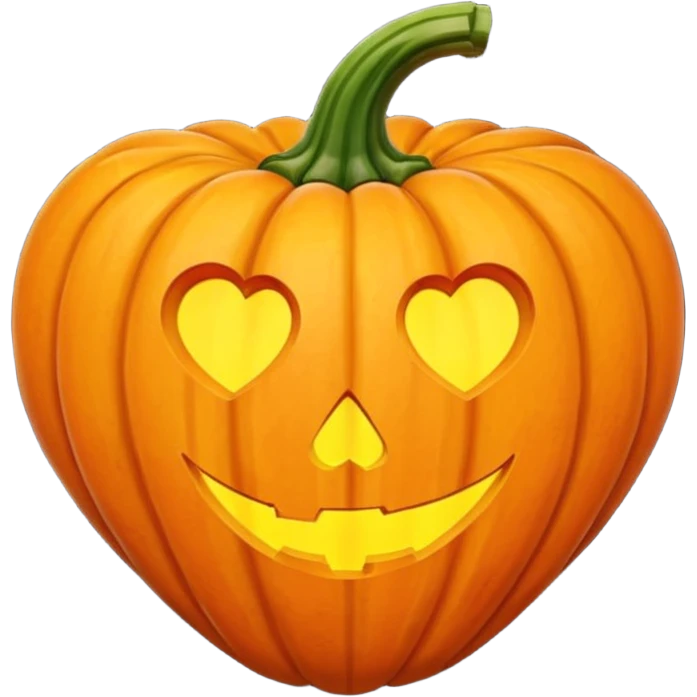 Pumpkin heart emoji