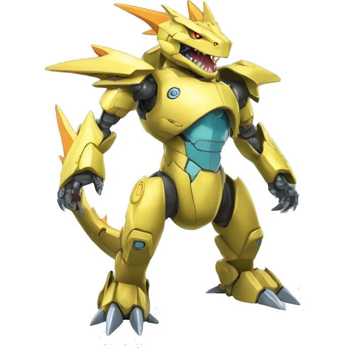 Mechanical Tyranitar-Charizard-Medabot-Mecha full body emoji