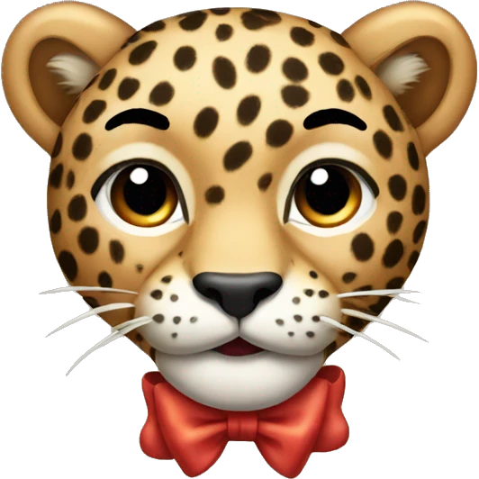 Leopard with a bow emoji