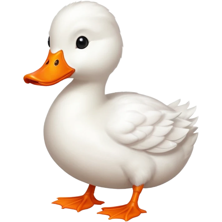 white duck emoji, simple and cheerful emoji