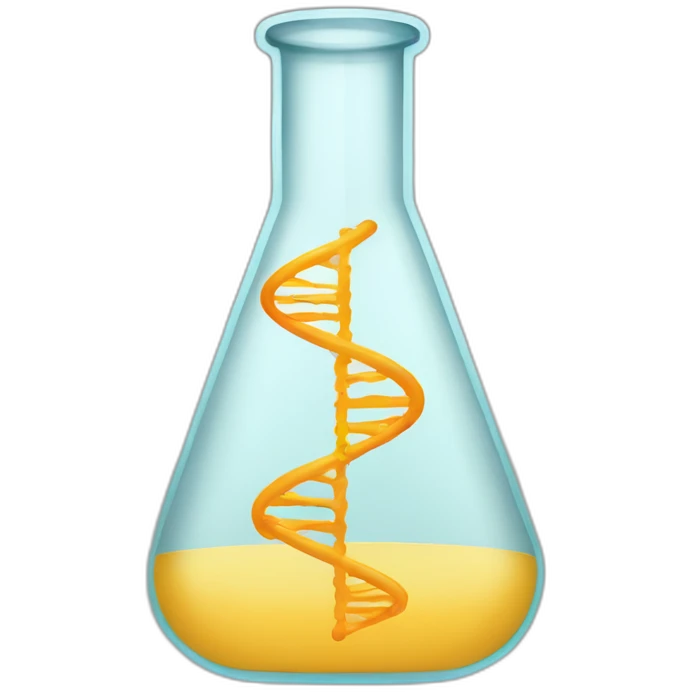 DNA in an Erlenmeyer flask emoji