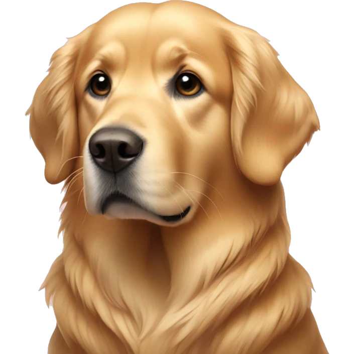 Golden retriever whith pink hodie  emoji