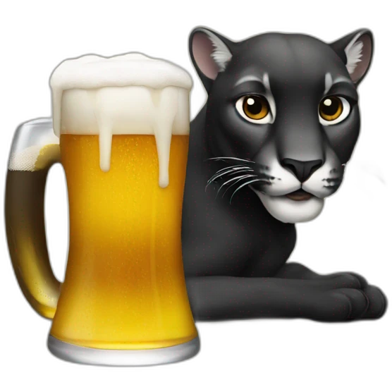 Black Puma with beer emoji