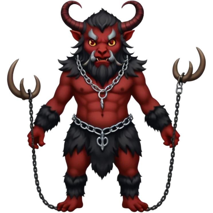 Christmas Krampus full body emoji