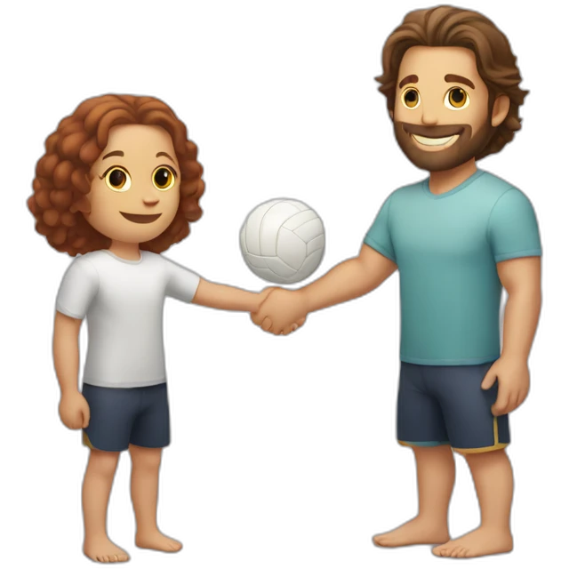 Bradley Cooper holding hands with Wilson the volleyball from castaway emoji