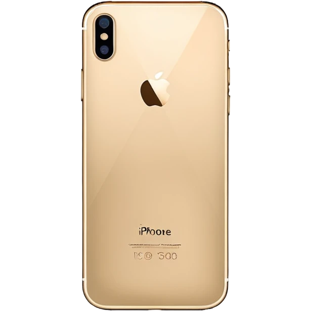back of iPhone in champagne gold colour emoji