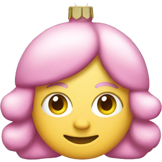 pink christmas tree ornament emoji