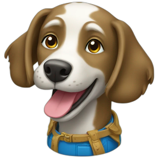 Un chien sur un alligator emoji