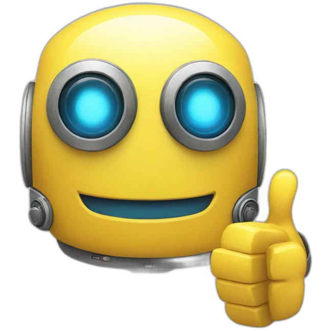 happy robot thumbs up emoji