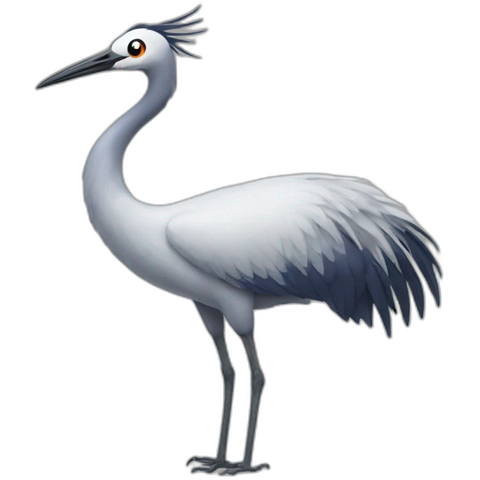Crane bird happy emoji
