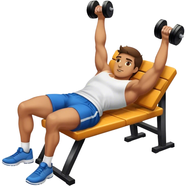 guy lying dumbbell flyes emoji