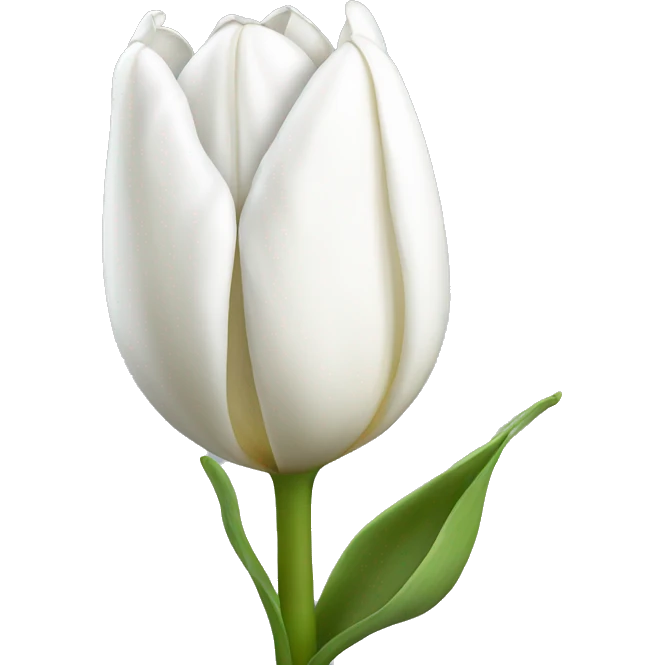 white tulip emoji