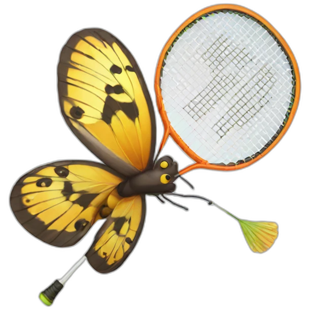 Badminton - butterfly emoji