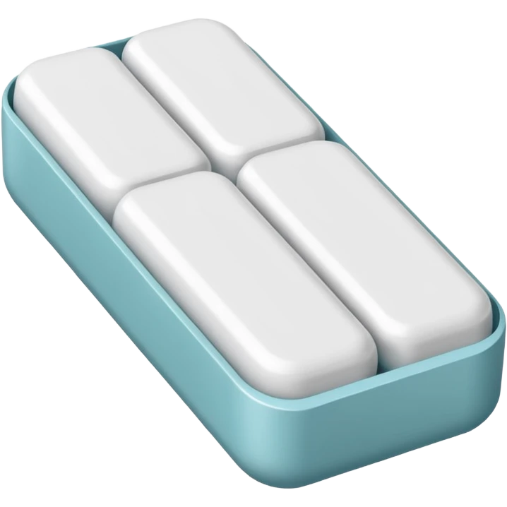 white rectangular xanax pill emoji