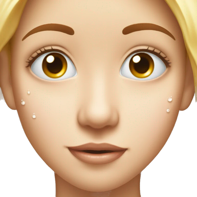 milk droplets on face emoji