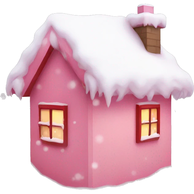 Christmas snow pink red  emoji