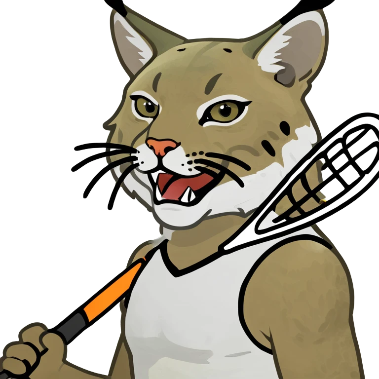 bobcat holding a lacrosse stick  emoji