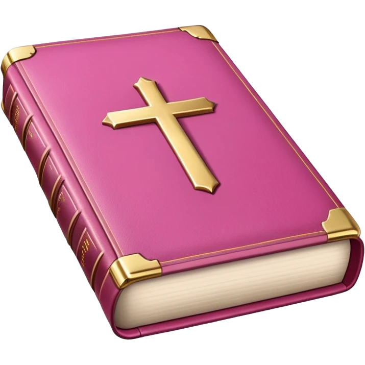 Pink bible emoji