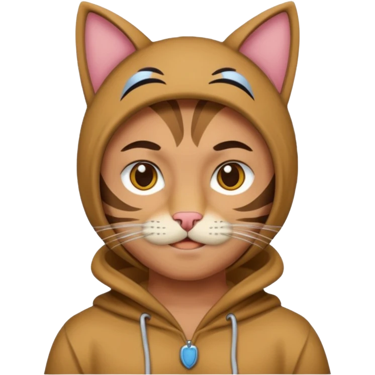 A man wearing cat clothes  emoji