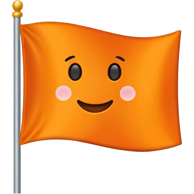 I want a flag  🚩🚩 like this but flag should be orange don't change shape just change color emoji