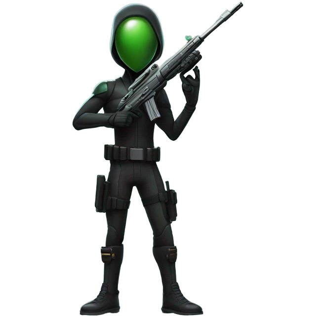 Martian hitman aiming rifle emoji