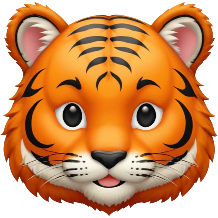 tiger head cute, smiling emoji