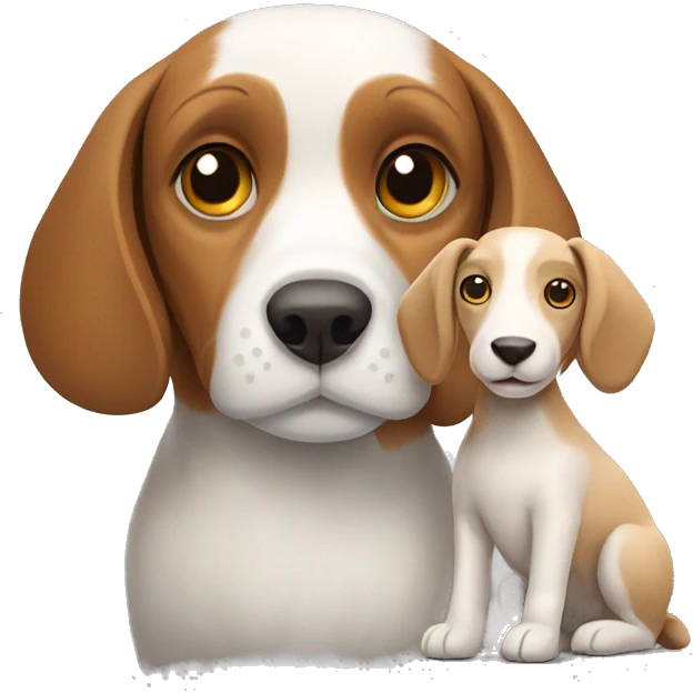 Beagle and sheep emoji