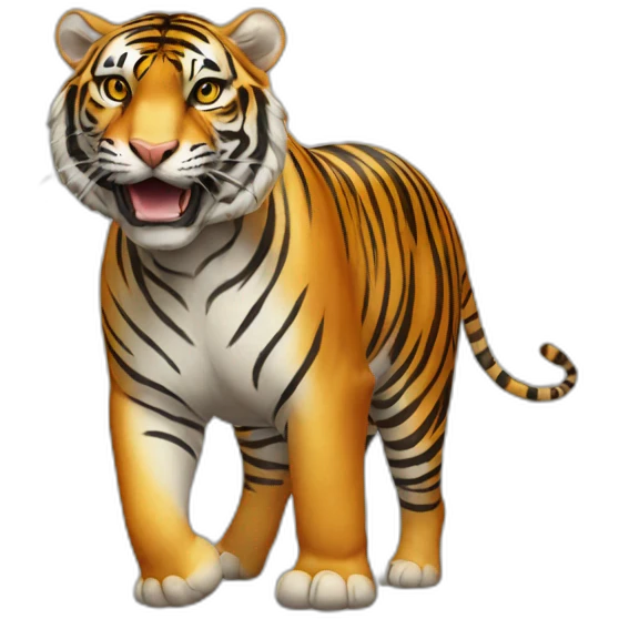 tigre sur un élèphant emoji