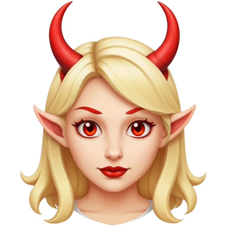 Blonde Lady devil  emoji