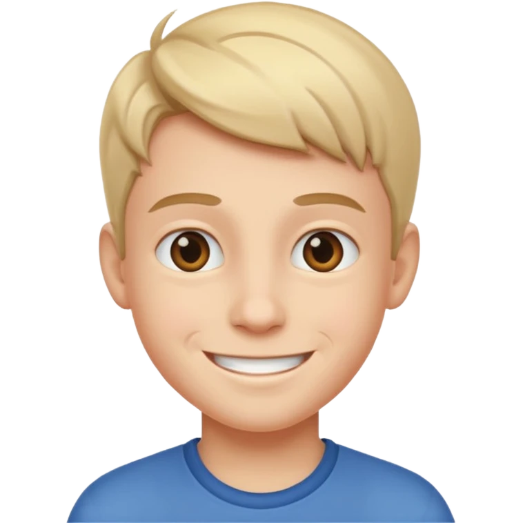 make a boy smiling REALLY big  emoji