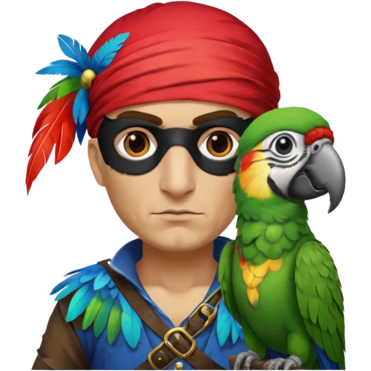 pirate and parrot emoji