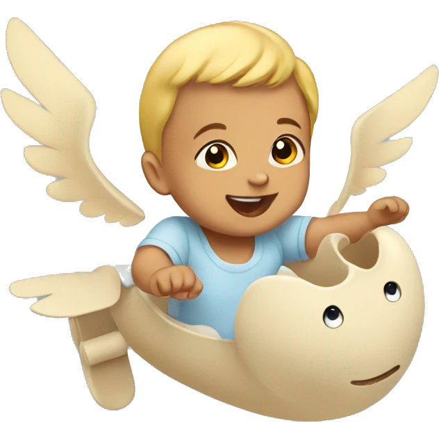 Baby flying emoji