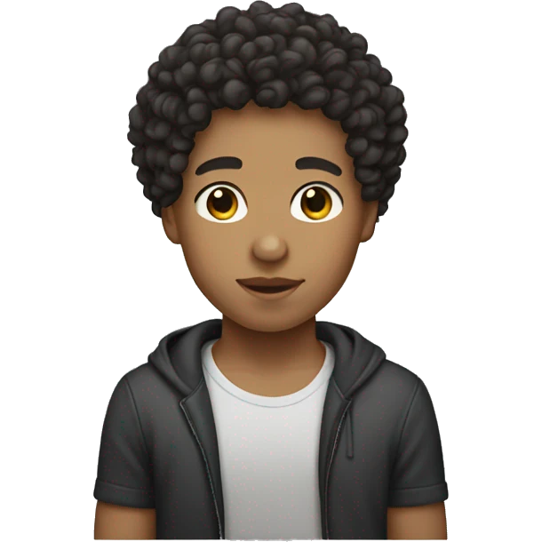 lightskin boy with short curly hair emoji