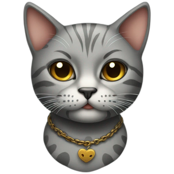 Tattooed cat emoji