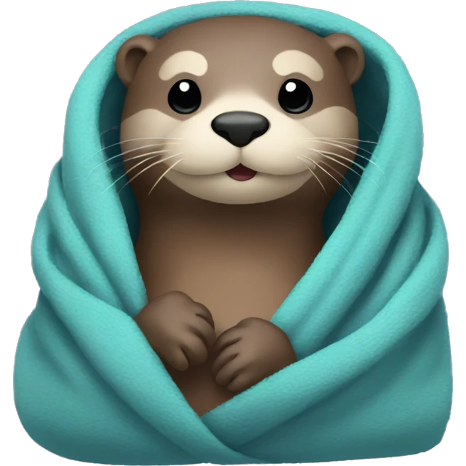 otter cozy in blanket emoji